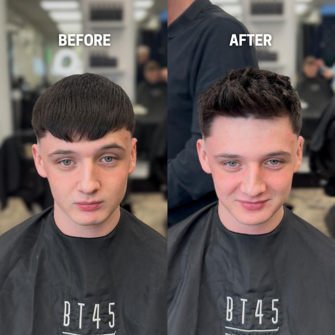 Sea salt spray before and after styling