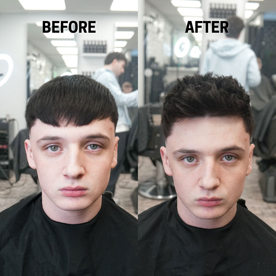 Texture comb before and after hair styling